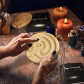 Wooden finger labyrinth board for meditation and stress relief